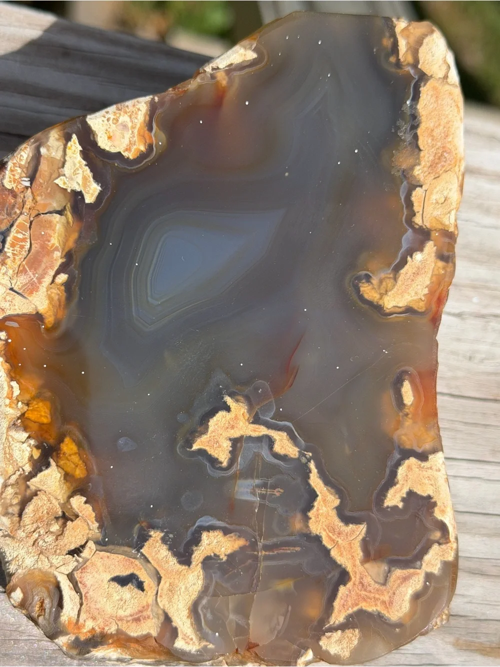 Large Polished Agate with Display Stand